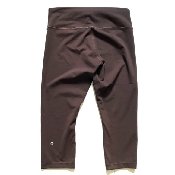 Lululemon Align High Rise Crop Leggings Womens 14 Brown 21" Inseam Cropped Tight - Picture 10 of 13